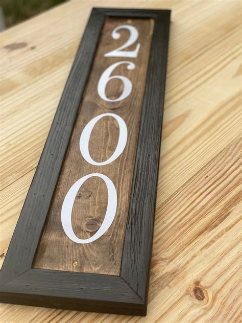 wooden house numbers and letters